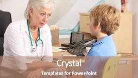  Presentation with british - Presentation design with general practice - british gp talking to young background and a coral colored foreground