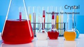 Presentation with general science - Colorful PPT layouts enhanced with general science - laboratory glass backdrop and a light blue colored foreground