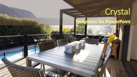  Presentation with luxury house - Presentation theme with general-view-of-luxury-interior background and a tawny brown colored foreground