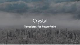  Presentation with general business - Presentation consisting of general-view-of-modern-cityscape background and a gray colored foreground
