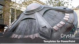  Presentation with ufo - Beautiful PPT layouts featuring general-view-of-the-atmosphere backdrop and a gray colored foreground