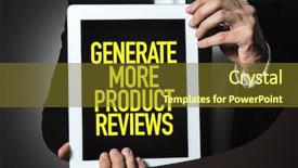  Presentation with review - Theme consisting of generate more product reviews background and a tawny brown colored foreground