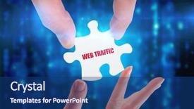  Presentation with matrix - Colorful presentation theme enhanced with generated black and blue matrix backdrop and a ocean colored foreground