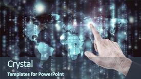  Presentation with matrix - Colorful slide deck enhanced with generated black and blue matrix backdrop and a ocean colored foreground