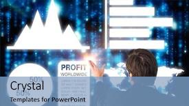  Presentation with matrix - Cool new presentation theme with generated black and blue matrix backdrop and a light blue colored foreground