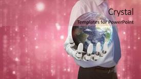  Presentation with matrix - PPT layouts enhanced with generated black and blue matrix background and a coral colored foreground