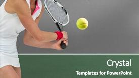  Presentation with athlete - Cool new slide set with generated image of bicolored background backdrop and a dark gray colored foreground