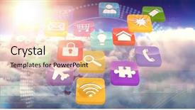  Presentation with computer vision and image processing - Beautiful PPT layouts featuring generated image of blue dial backdrop and a  colored foreground