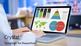  Presentation with generated image fractal geometry chaos - Colorful PPT theme enhanced with generated image of business presentation backdrop and a light blue colored foreground