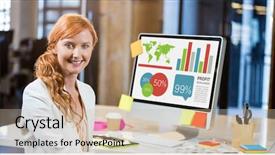  Presentation with general business - Slide deck having generated image of business presentation background and a soft green colored foreground