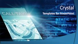  Presentation with abstract blue map - Beautiful PPT layouts featuring generated image of call taxi backdrop and a navy blue colored foreground
