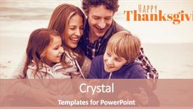  Presentation with happy thanksgiving - Beautiful presentation featuring generated image of happy thanksgiving backdrop and a coral colored foreground