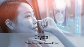  Presentation with skull - Beautiful theme featuring generated image of human skull backdrop and a  colored foreground