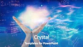  Presentation with quadratic equation - Presentation design featuring generated image of quadratic equation background and a teal colored foreground