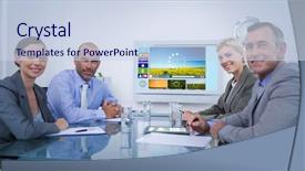  Presentation with team - Colorful slide deck enhanced with generated image of various video backdrop and a sky blue colored foreground