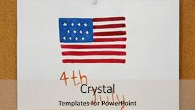  Presentation with grave marker american flag - Cool new presentation theme with fourth generation - child's drawing of american flag backdrop and a soft green colored foreground