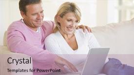  Presentation with living room - Cool new presentation theme with generation computerscomputer - couple in living room using backdrop and a coral colored foreground