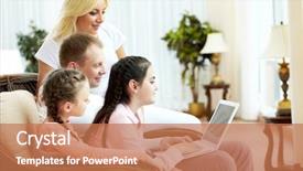  Presentation with microwave imaging image of modern - Beautiful slides featuring generation computerscomputer - image of friendly family sitting backdrop and a coral colored foreground