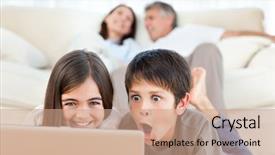  Presentation with movie - Slide deck enhanced with  background and a  colored foreground.