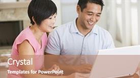  Presentation with kids room children smile - PPT layouts featuring computer generation - couple in dining room background and a coral colored foreground