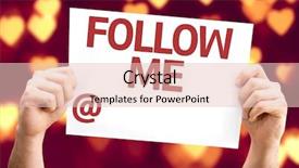  Presentation with copy space leadership - PPT layouts enhanced with generation y - follow me with a copy background and a lemonade colored foreground