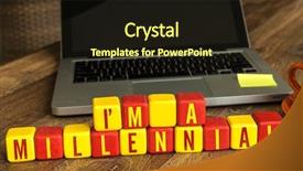  Presentation with millennial - Slide deck consisting of generation y - im a millennial written background and a wine colored foreground