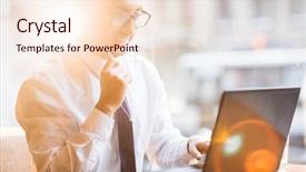  Presentation with eastern - Colorful theme enhanced with generation y - middle eastern professional at work backdrop and a lemonade colored foreground