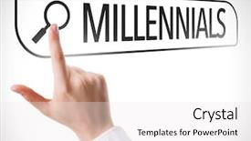  Presentation with millennials - Theme with generation y - millennials written in search bar background and a white colored foreground