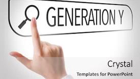  Presentation with generation - Presentation design featuring generation y written in search background and a light gray colored foreground