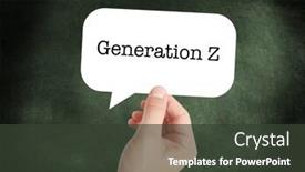  Presentation with generation - Presentation theme enhanced with generation-z-written background and a dark gray colored foreground