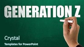  Presentation with generation - Slide set featuring generation z background and a forest green colored foreground