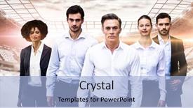  Presentation with elderly people walking difficulties - Slide deck consisting of generational - confident business people walking background and a light blue colored foreground