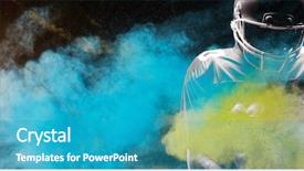  Presentation with color powder - Cool new presentation design with generational - digitally generated image of color backdrop and a teal colored foreground