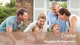  Presentation with young generation - Amazing slides having generational - happy generation family enjoying daughter backdrop and a coral colored foreground