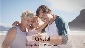  Presentation with family day - Amazing PPT theme having generational - happy multi-generated family taking selfie backdrop and a coral colored foreground