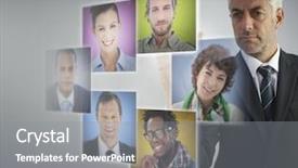  Presentation with human resources - Slide deck featuring the cold arctic environment background and a sky blue colored foreground.