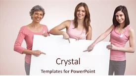  Presentation with breast cancer awareness - Presentation theme having breast cancer awareness against neutral background and a sky blue colored foreground