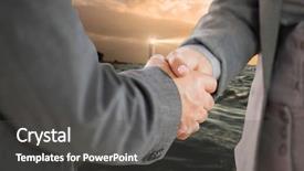  Presentation with shaking hands - Audience pleasing slide set consisting of generational workforce - business people shaking hands close backdrop and a dark gray colored foreground