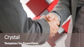  Presentation with abstract business - Cool new slide deck with generational workforce - business people shaking hands close backdrop and a gray colored foreground