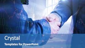  Presentation with business partner people joining hand - PPT layouts consisting of generational workforce - business people shaking hands close background and a ocean colored foreground