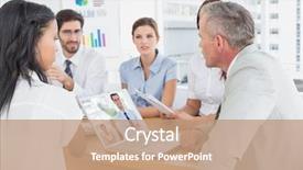  Presentation with cheerful - Slides featuring generational workforce - cheerful businessman posing while his background and a coral colored foreground