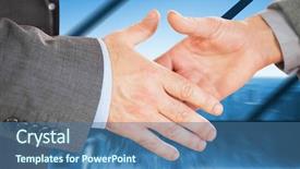  Presentation with people - Audience pleasing PPT layouts consisting of generational workforce - two people going to shake backdrop and a  colored foreground