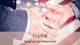  Presentation with people - Beautiful slides featuring generational workforce - two people going to shake backdrop and a lemonade colored foreground