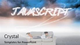  Presentation with woman business - Slide set enhanced with generational workforce - word javascript and business woman background and a light gray colored foreground