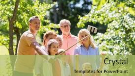  Presentation with generation - PPT layouts enhanced with mobile generations - generation and people concept background and a yellow colored foreground