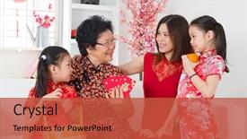  Presentation with generations - Cool new slides with generations asian family celebrate chinese backdrop and a red colored foreground