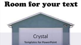  Presentation with garage car - Slide set featuring generic 2 car garage isolated background and a light blue colored foreground