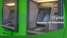  Presentation with atm - Presentation enhanced with generic-bank-atm-machine background and a dark gray colored foreground
