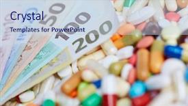 Presentation with bills - Cool new presentation theme with generic drugs - different euro money bills backdrop and a lemonade colored foreground