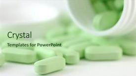  Presentation with lid - Presentation theme featuring close-up of a spiderweb over a lush green background background and a tawny brown colored foreground